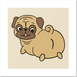 Puggie Buttie | Cute Pug Butt | Dog Posters and Art
